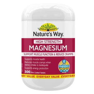 (PRE ORDER) Nature's Way High Strength Magnesium 600mg 300 Tablets shelf life 2yrs